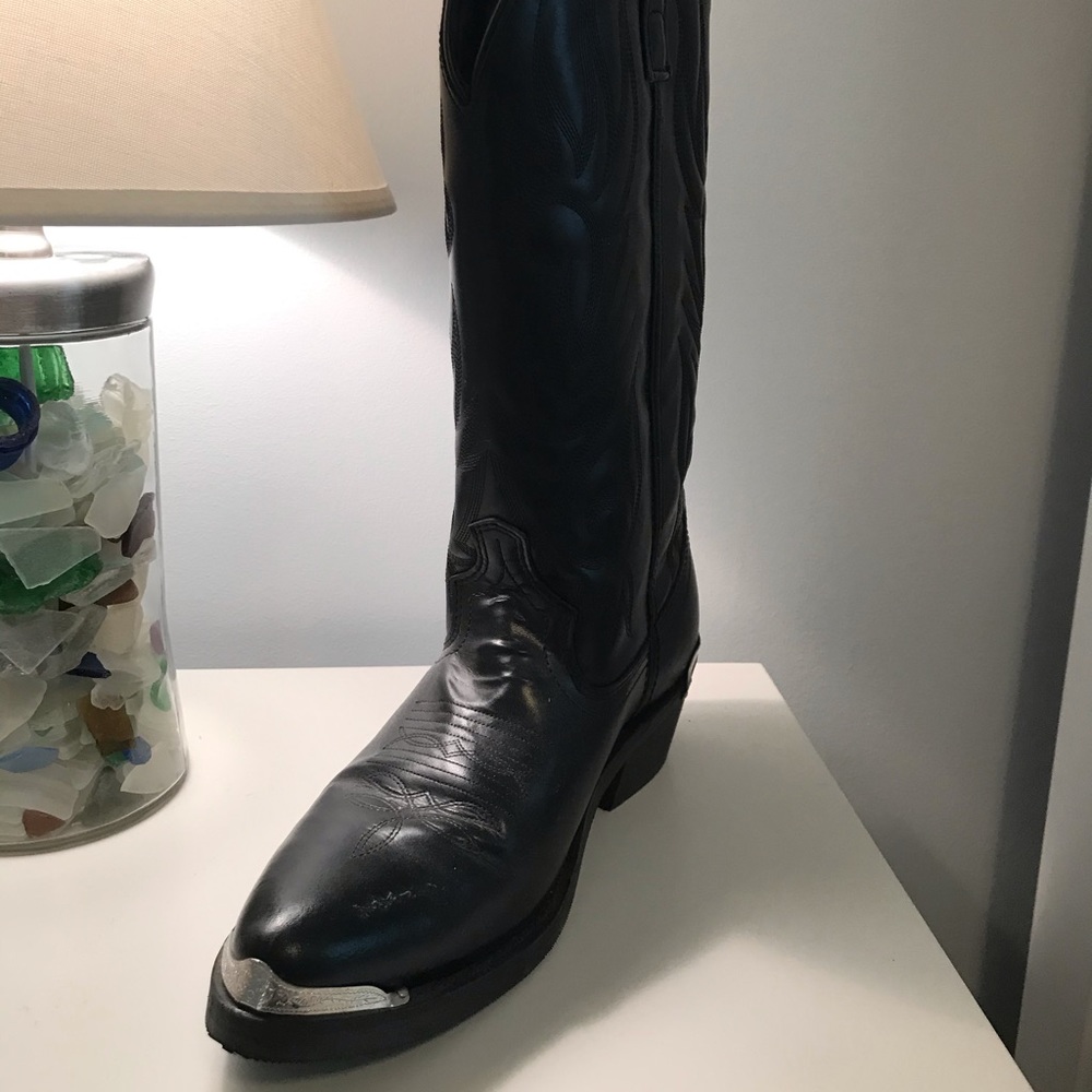 Laredo // Authentic Black Leather Cowboy Boots